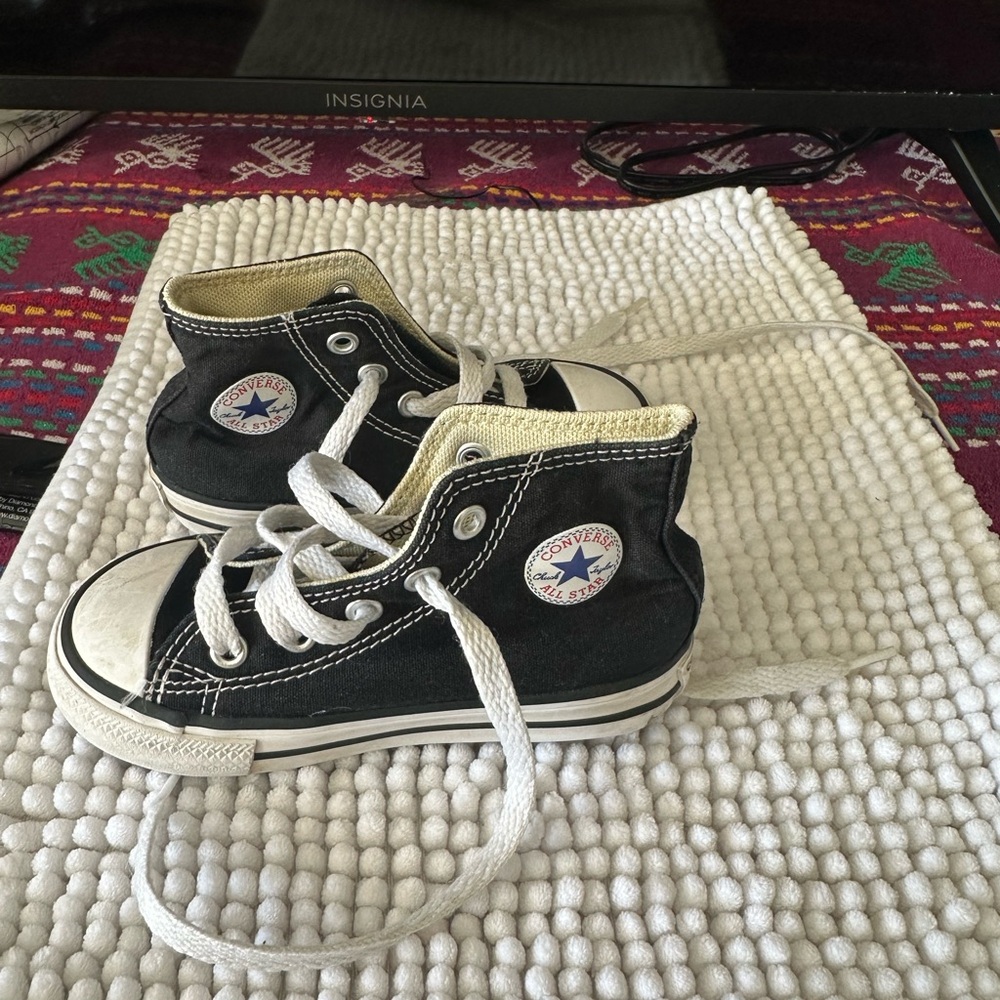 Converse Kids Black and White High-Top Sneakers